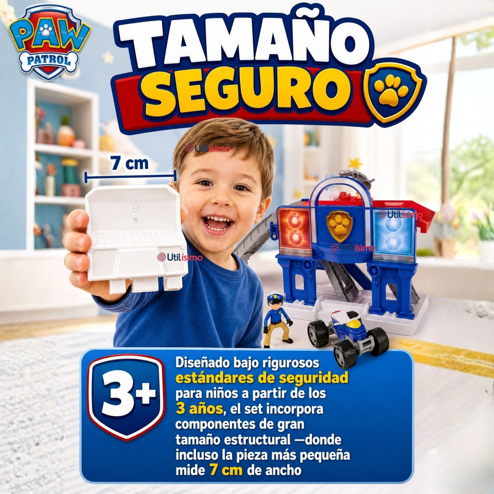 Pista de Juego Paw Patrol Estacion de Rescate con Vehículo y Figura