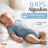 Pack 5 Bodys Manga Corta %100 Algodón Tedmimak Niño Blue Jungle