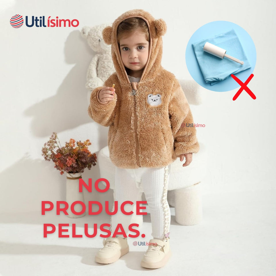 Chaqueta Polar con Capucha Niña Animalitos Cafè