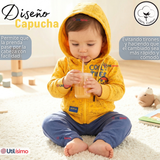 Conjunto 2 Piezas Buzo Pantalón Y Polerón De Algodón Amarillo Bebé Niño