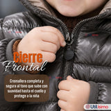Parka Bebé Niño Negra Térmica Acolchada Con Orejitas Black Winter
