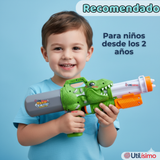Pack 2 Pistolas Lanza Agua Dinosaurio Color Verde Juguete 40cm Niño