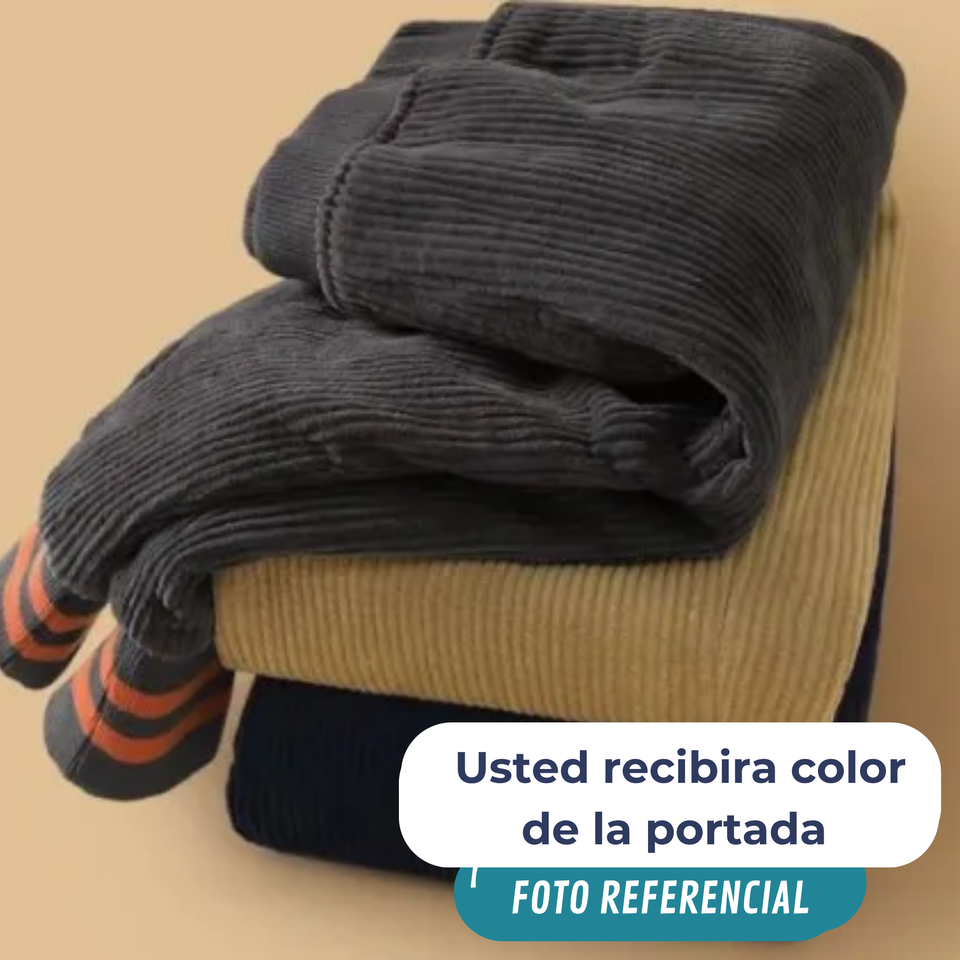 Buzo Cotelé Bebé Niño Forrado en Polar Gris Pantalón