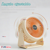 Mini Ventilador De Mesa Beige Silencioso Portátil Recargable USB