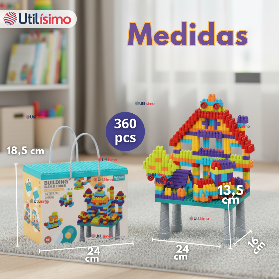 Juego Bloques de Construcción 360 piezas para Niño o Niña