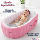 Bañera Inflable Plegable Portátil Para Bebés Con Bomba Aire Niña Rosado