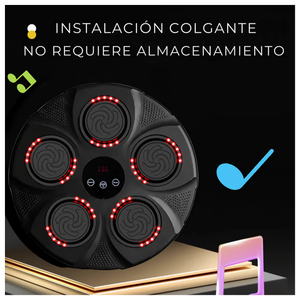 Máquina Boxeo Musical Bluetooth Recargable USB Entrenamiento Adultos Niños Pared