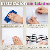 Set Organizador Esquinero Baño 5 Piezas Acero Inoxidable Instalación Adhesiva