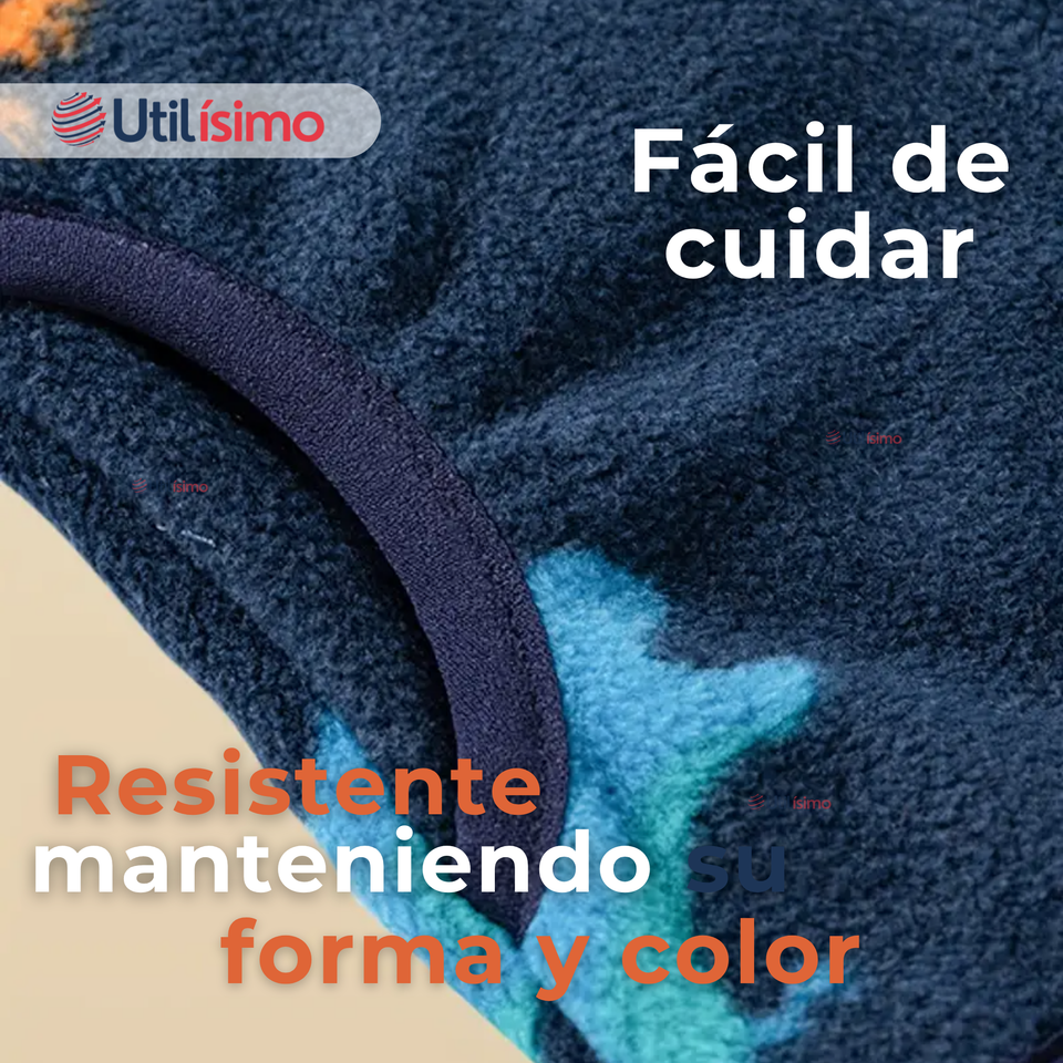 Chaqueta 100% Polar Niño Manga Larga Azul