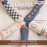 Calcetines De Lana Confort Térmico Mujer Diseños Juveniles 1 Par