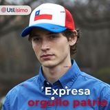 Gorro Jockey Talla Única Ajustable Malla Poliéster Estampado Chileno