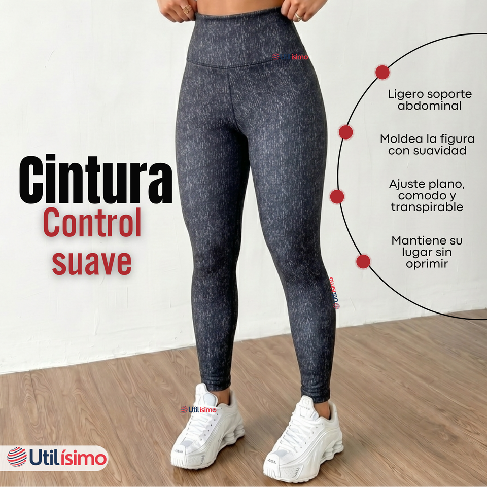 Calza Polar Con Chiporro Térmica Mujer Elásticada Negro Jeans