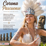 Pack 3 Set Accesorios Pascuenses 3 Piezas Collar Aretes Corona Fechas Patrias