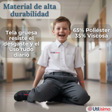 Pack 3 Pantalón Escolar Colegio Clásico Niño Gris