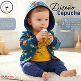 Conjunto 3 Piezas Buzo Pantalón Polerón Body De Algodón Amarillo Osos Bebé Niño