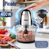 Picadora Eléctrico Thomas 1.5lt Alta Potencia Tecnologia Alemana Plateado