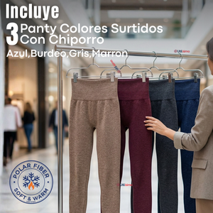 Pack 3 Calzas Lola Reductoras Sin Costura Tiro Alto Interior Con Polar