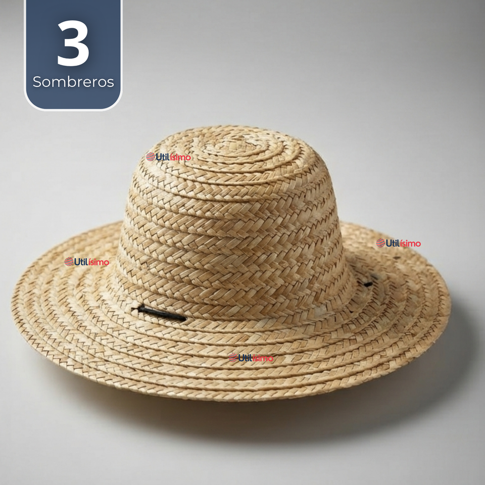 Pack 3 Sombreros Chupalla Huaso Niño Fiestas Patrias