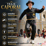 Traje Caporal Típico Completo Con Sombrero Negro Hombre Fiestas Patrias