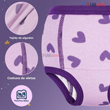 Pack 3 Calzón Pantys Niña Entrenamiento Algodón Absorbente Transpirable Cintura Elástica