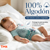 Pack 5 Bodys Manga Corta %100 Algodón Tedmimak Niño Blue Croc Jungle