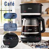 Cafetera de goteo Oster® de 12 tazas programable con filtro reutilizable Negro BVSTDCP121B