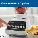 Licuadora Oster® de 10 velocidades blanca