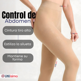 Calza Panty Con Chiporro Mujer Elasticada Beige