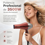 Secador De Cabello Profesional 3500W IRM Alta Potencia 2 Boquillas