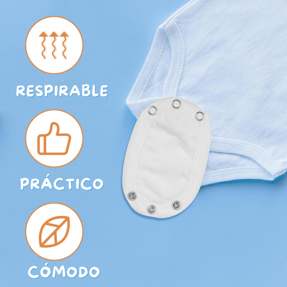 Pack 5 Unidades Extensor Body Bebé +Pack 5 Bodys Manga Corta Algodón Niño Oso amistoso