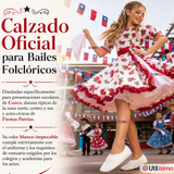 Zapatillas Chicle Blancas Juvenil Bailes Danza Fiestas Patrias Talla 36-41