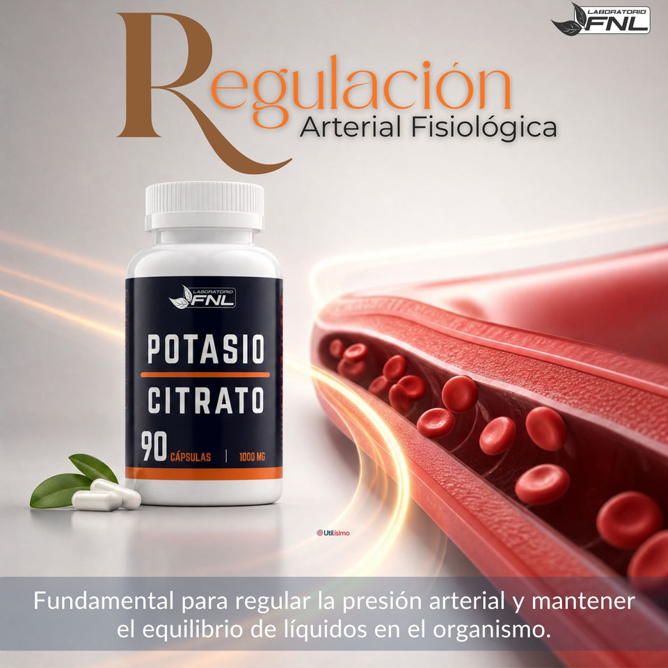 Citrato De Potasio 90 Cápsulas FNL Sabor Natural