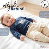 Conjunto 2 Piezas Buzo Pantalón Y Polerón De Algodón Azul Bebé Niño