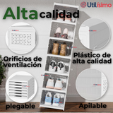 Zapatera Plegable Organizador Apilable 6 Niveles Blanco