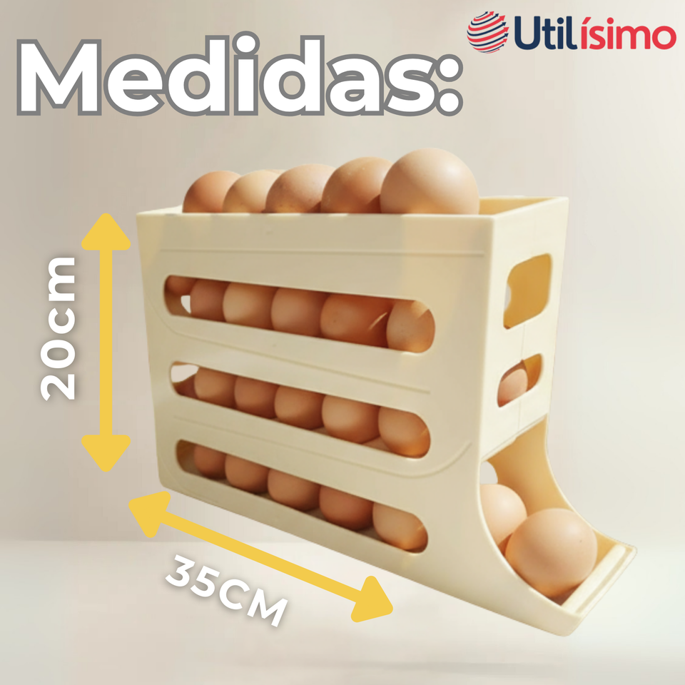 Organizador Dispensador De Huevos Para 30 Huevos Huevera 4 Niveles