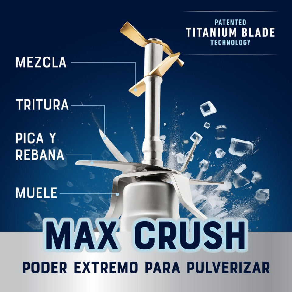 Licuadora Profesional Oster® XTREME MIX con iBLEND y MAX CRUSH con Tecnología Reversible, Vaso Blend-N-Go BLSTXPG-BGW