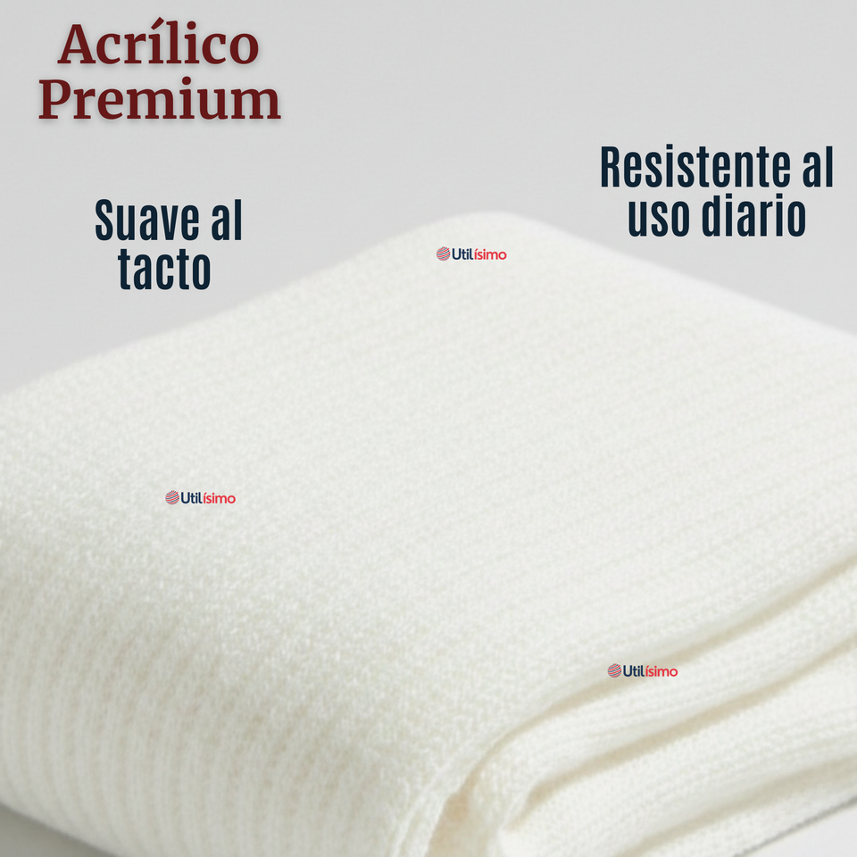 Calcetín Escolar Largo Acrílico Blanco Niñas Juvenil