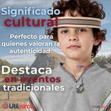 Set Poncho Manta Mapuche LANA GRUESO 114x56cm +TRARILONCO CINTILLO MAPUCHE 87C M Fiestas Patrias