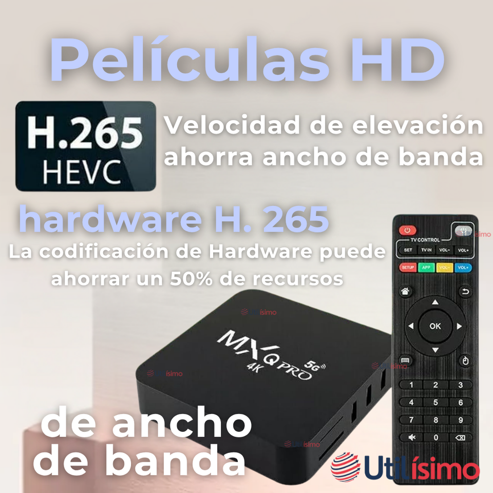 TV Box MXQPRO 4K 8GB Ram 128gb Wifi 5G Android