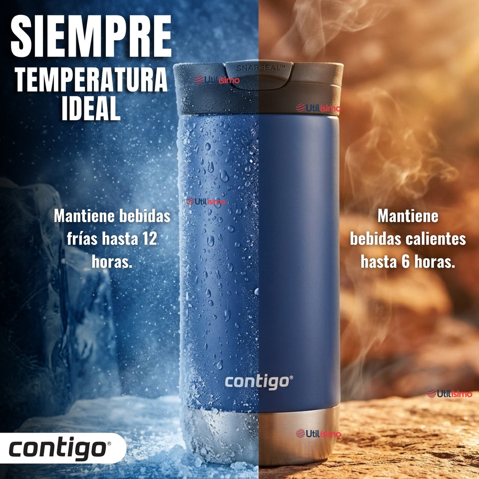 Vaso Mug Contigo Huron 2.0 473 ML Blue Corn Térmico Acero Inoxidable