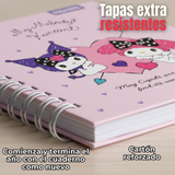 Pack 10 Cuadernos Universitario My Melody & Kuromi Proarte 7mm 100 Hojas Diseños Surtidos