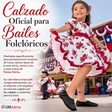 Zapatillas Chicle Negras Niña Bailes Danza Fiestas Patrias Talla 24-29