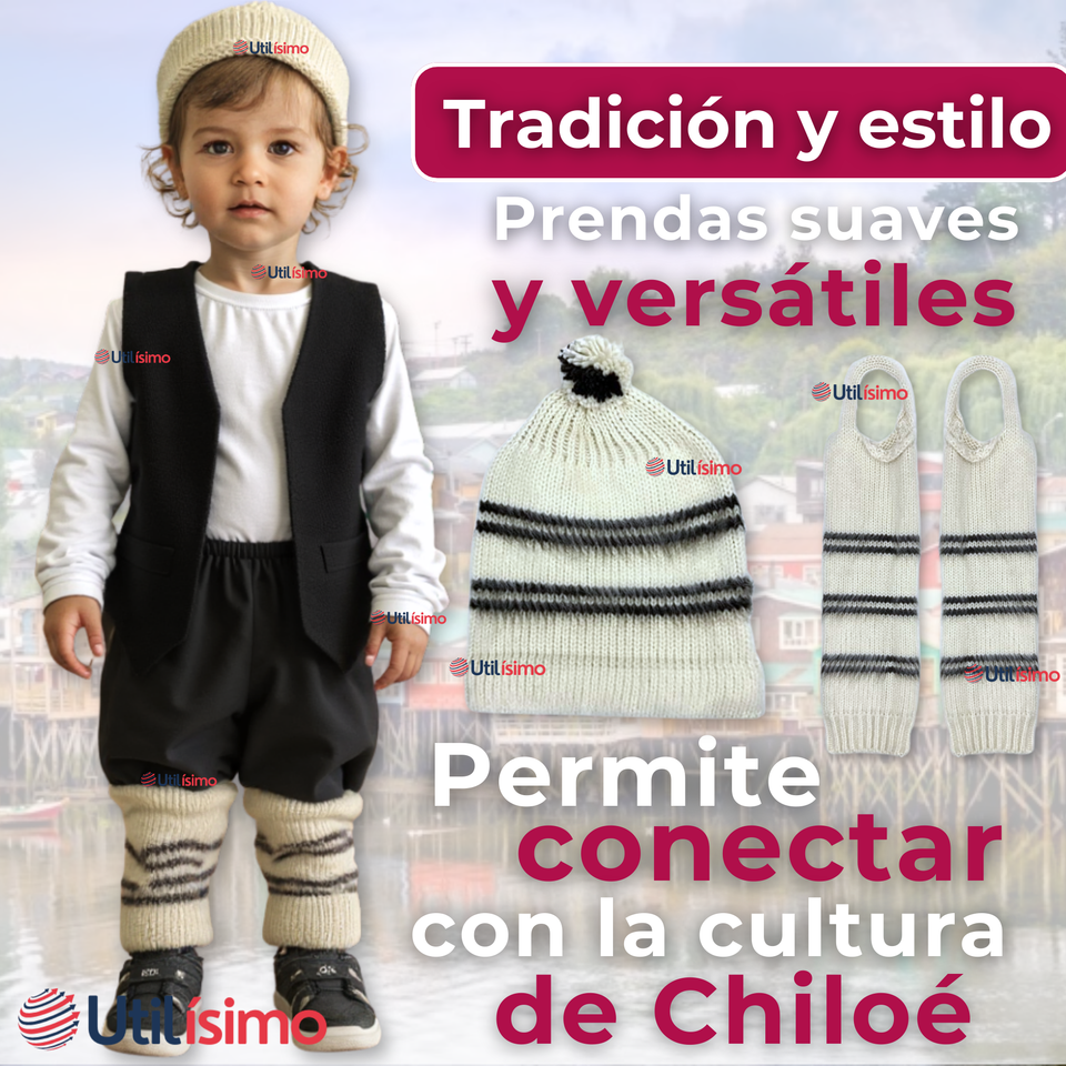 Traje Chilote Gorro Fiestas Patrias Niño Chile