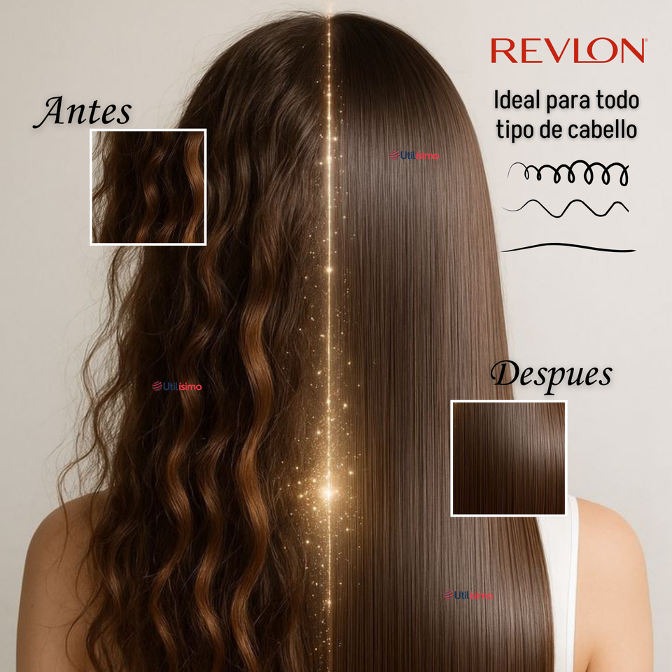 Plancha Alisadora De Cabello Revlon Placas De Cerámica  RVST2182 Alaciadora Negra