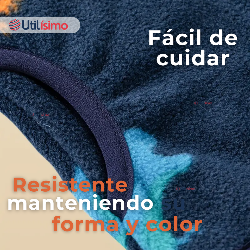 Chaqueta 100% Polar Niño Manga Larga Azul