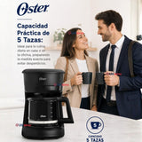 Cafetera de goteo Oster® de 5 tazas, con filtro reutilizable, Negro, BVSTDCS51B