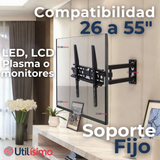 Soporte TV Pared Ajustable 35Kg 26 a 55 Pulgadas 26 27 28 29 30 32 37 39 40 42 43 46 47 48 49 50 55