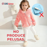 Chaqueta Polar con Capucha Niña Animalitos Rosada
