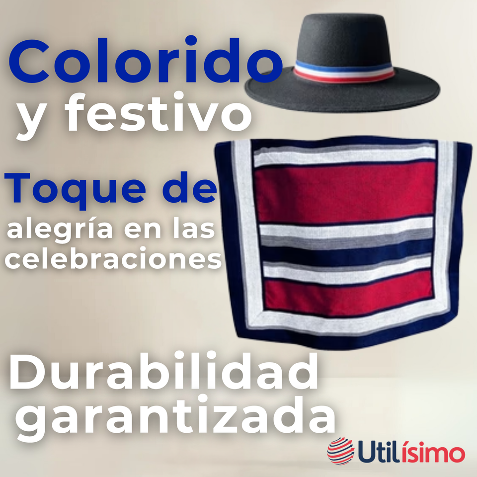 Poncho Manta Huaso Cueca Fiestas Patrias Para Niños