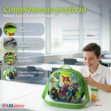 Mochila Escolar Zootopia Con Ruedas Desmontables + Estuche + Lonchera Niño Poliéster